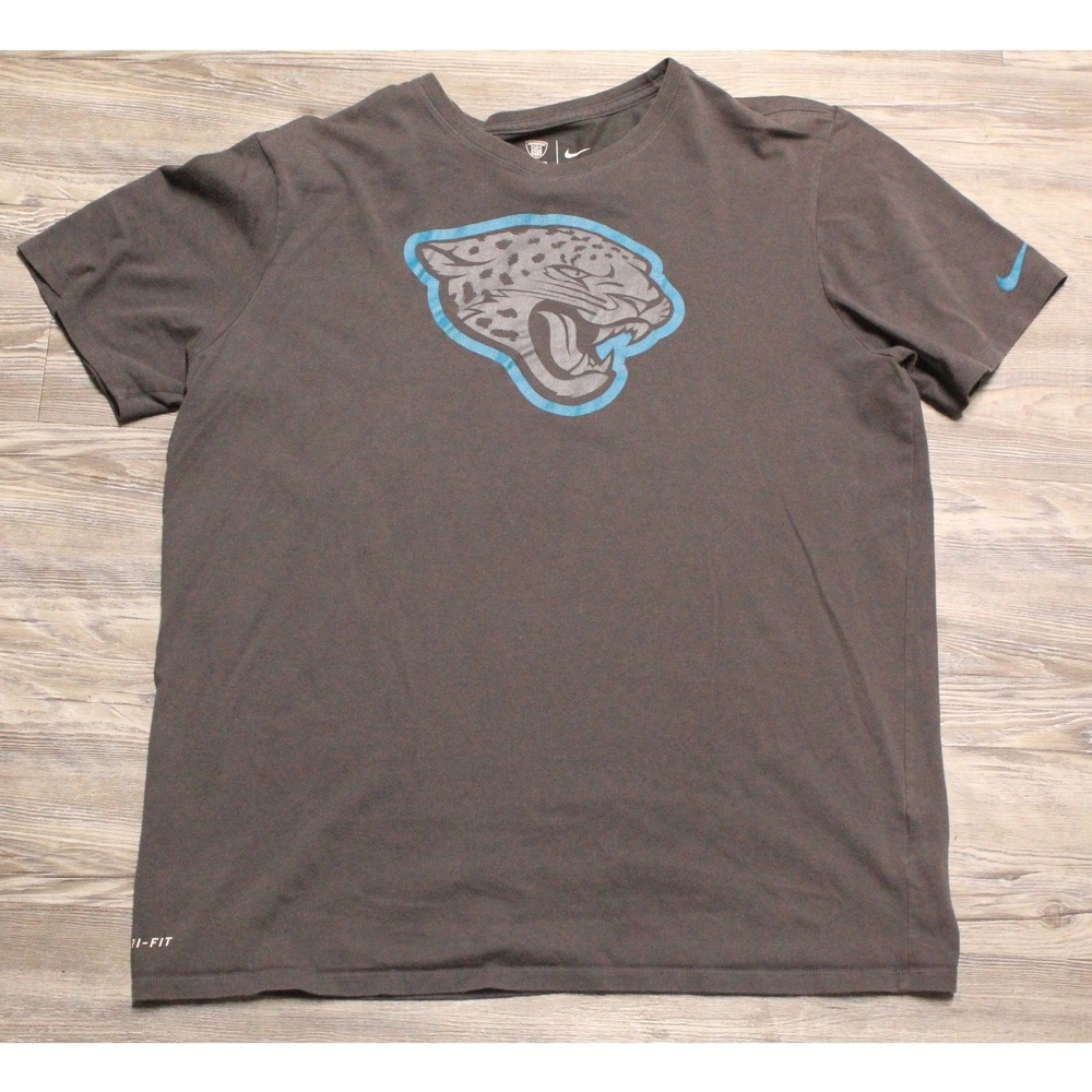 Nike Jacksonville Jaguars NFL Dri-FIT Training Shirt Mens XL Charcoal Grey Logo